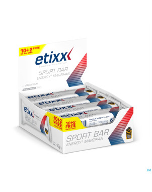 Etixx energy marzipan sport bar    12x50g