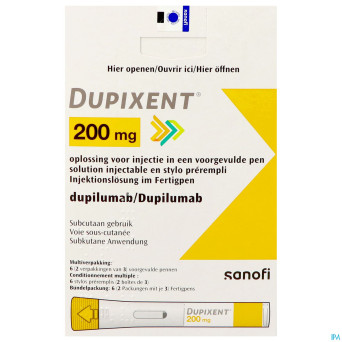 Dupixent 200mg sol inj stylo preremp. 2x3 175mg/ml