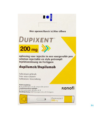 Dupixent 200mg sol inj stylo preremp. 2x3 175mg/ml