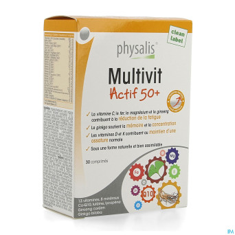 Physalis multivit actif 50+ comp 30