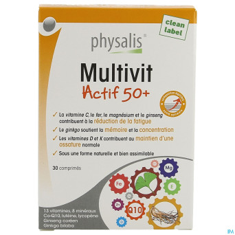 Physalis multivit actif 50+ comp 30
