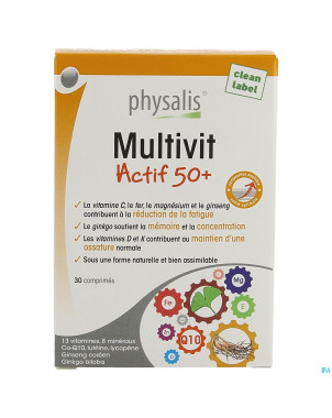 Physalis multivit actif 50+ comp 30