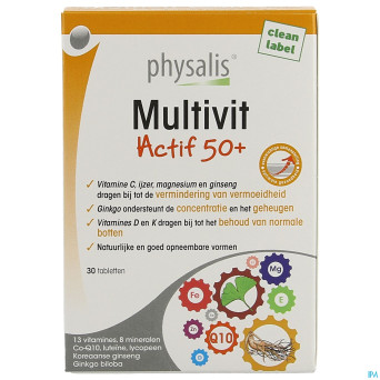 Physalis multivit actif 50+ comp 30