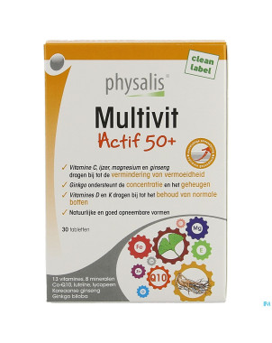 Physalis multivit actif 50+ comp 30