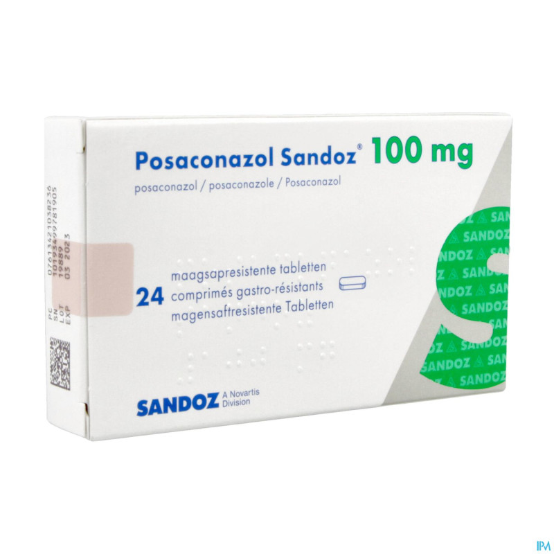 Posaconazol sandoz 100mg gastro resist. comp 2x12