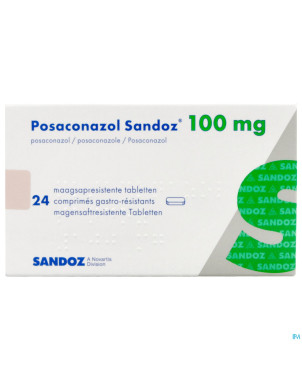 Posaconazol sandoz 100mg gastro resist. comp 2x12