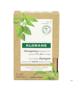 Klorane capil. masque lavant ortie 8x3g