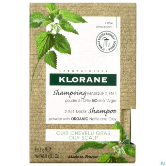 Klorane capil. masque lavant ortie 8x3g
