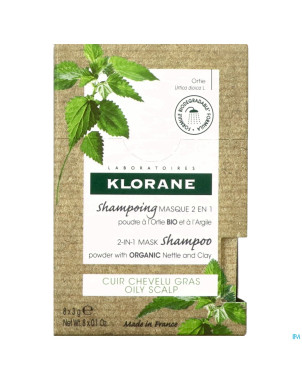 Klorane capil. masque lavant ortie 8x3g