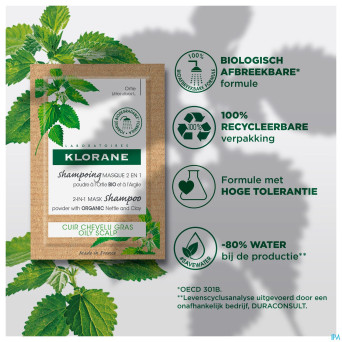 Klorane capil. masque lavant ortie 8x3g