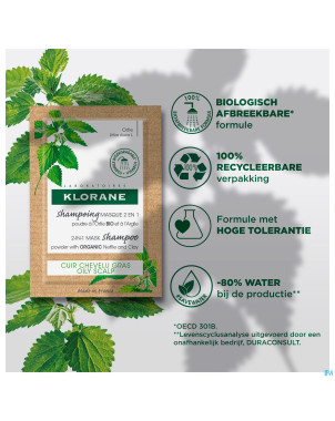 Klorane capil. masque lavant ortie 8x3g