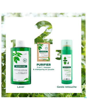 Klorane capil. masque lavant ortie 8x3g
