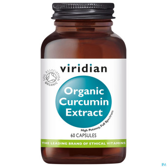 Viridian organic curcumin extract v-caps 60