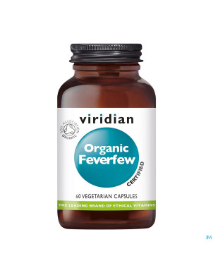 Viridian organic feverfew v-caps 60