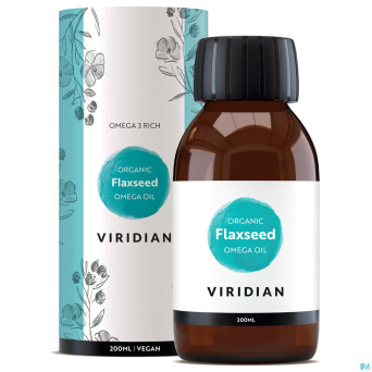 Viridian organic golden flaxseed huile 200ml