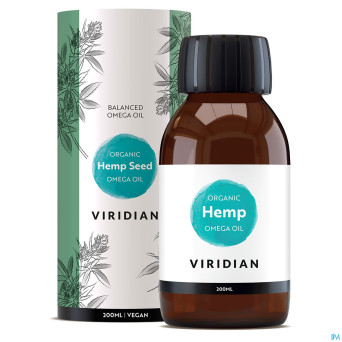 Viridian organic hemp seed oil huile 200ml