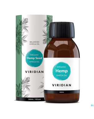 Viridian organic hemp seed oil huile 200ml