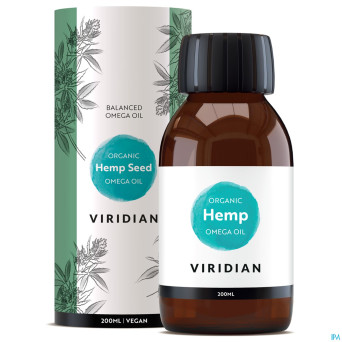 Viridian organic hemp seed oil huile 200ml
