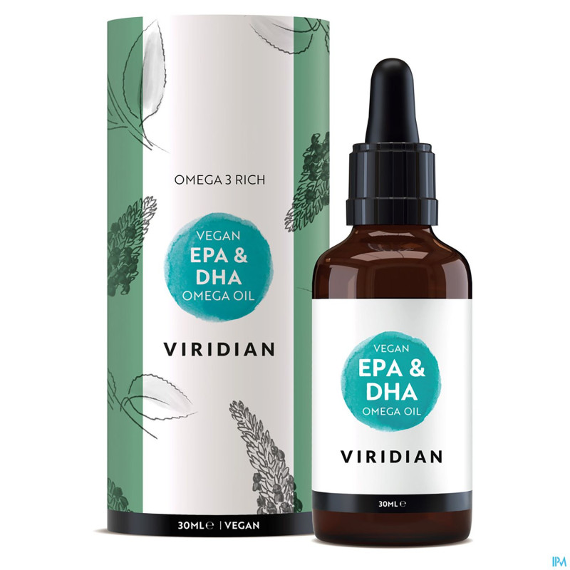 Viridian vegan epa & dha huile 30ml