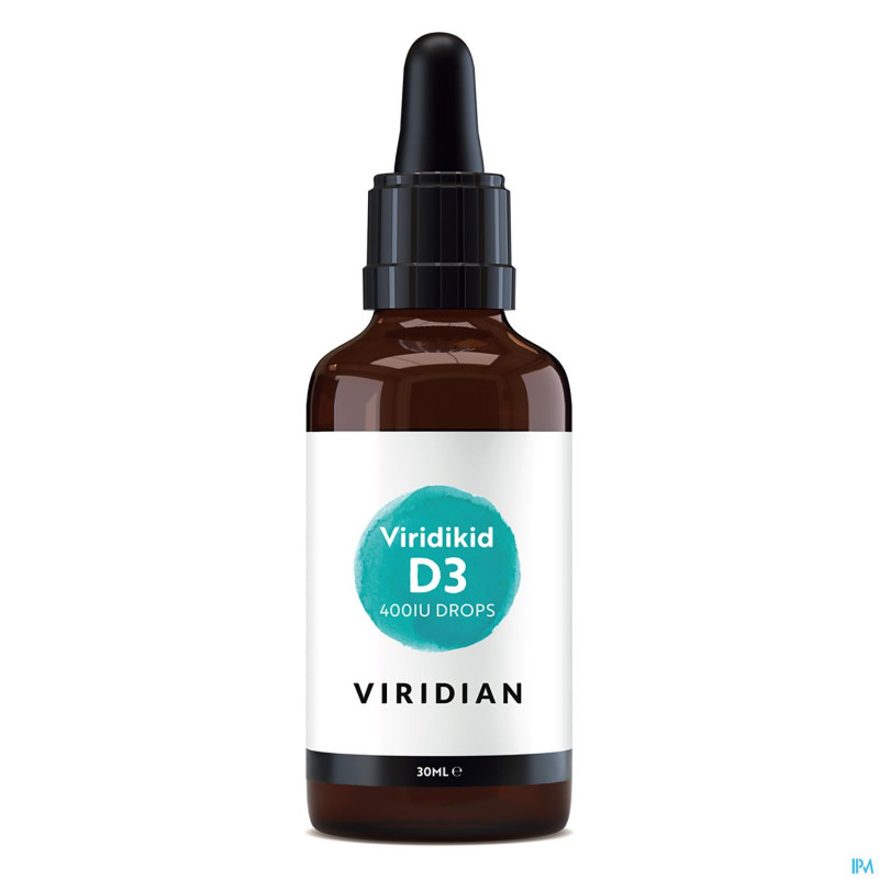 Viridian viridikid vegan vitd3 400iu 10mcg hle30ml