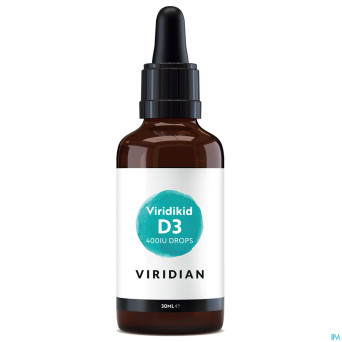 Viridian viridikid vegan vitd3 400iu 10mcg hle30ml