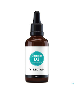 Viridian viridikid vegan vitd3 400iu 10mcg hle30ml
