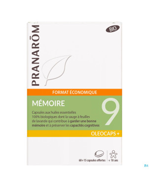 Pranarom oleocaps+ bio 9 memoire maxi caps 75