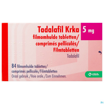 Tadalafil krka  5mg comp pell  84 x  5mg