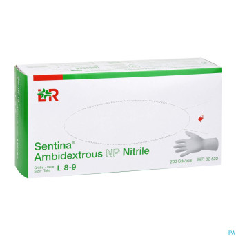 Sentina ambidextrous nitrile gant exam.  l 200