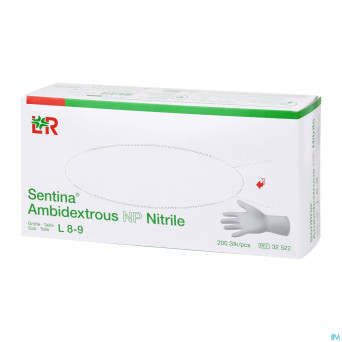 Sentina ambidextrous nitrile gant exam.  l 200