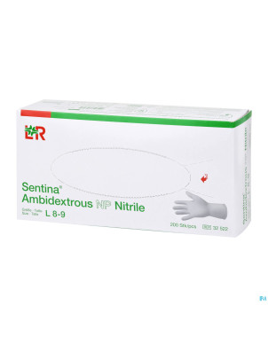 Sentina ambidextrous nitrile gant exam.  l 200