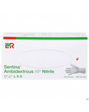 Sentina ambidextrous nitrile gant exam.  l 200