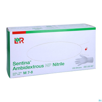 Sentina ambidextrous nitrile gant exam.  m 200