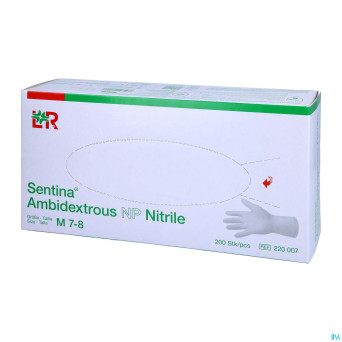 Sentina ambidextrous nitrile gant exam.  m 200