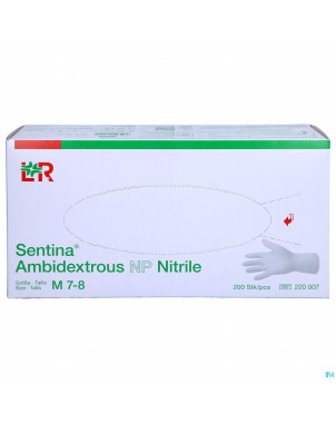Sentina ambidextrous nitrile gant exam.  m 200