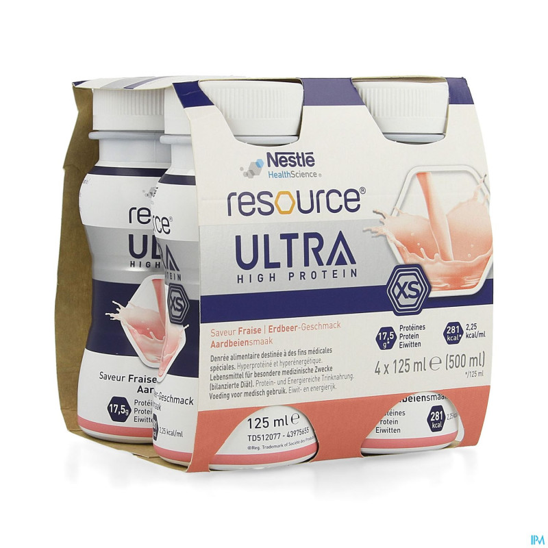 Resource ultra fraise 4x125ml