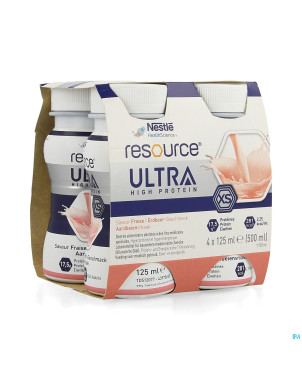 Resource ultra fraise 4x125ml