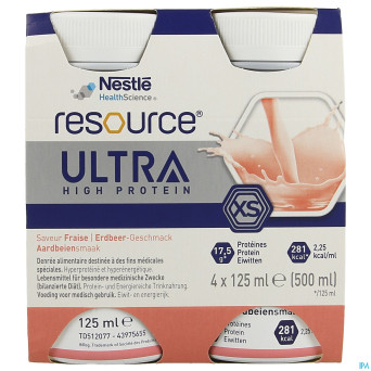 Resource ultra fraise 4x125ml