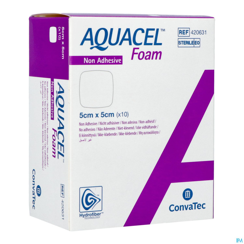 Aquacel foam non-adhesif 5x5cm 10