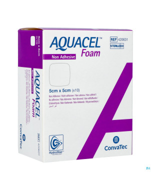 Aquacel foam non-adhesif 5x5cm 10