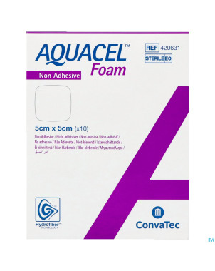 Aquacel foam non-adhesif 5x5cm 10
