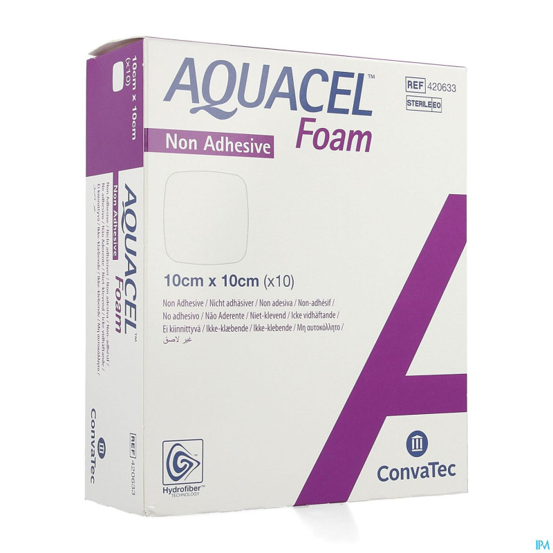 Aquacel foam non-adhesif 10x10cm 10