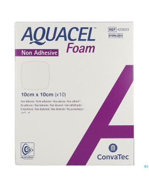 Aquacel foam non-adhesif 10x10cm 10