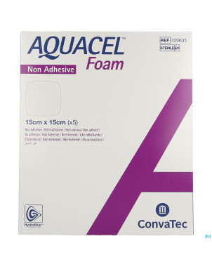 Aquacel foam non-adhesif 15x15cm 5
