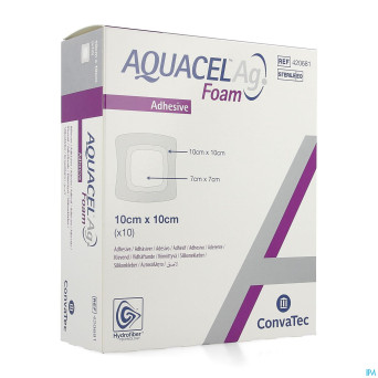 Aquacel ag foam adhesif 10x10cm 10