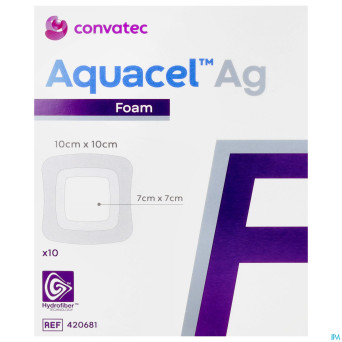 Aquacel ag foam adhesif 10x10cm 10