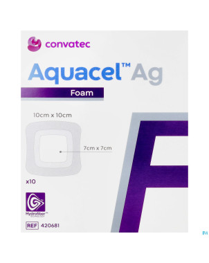 Aquacel ag foam adhesif 10x10cm 10