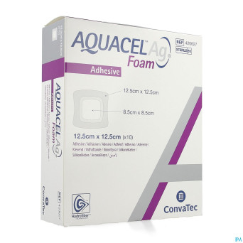 Aquacel ag foam adhesif 12,5x12,5cm 10