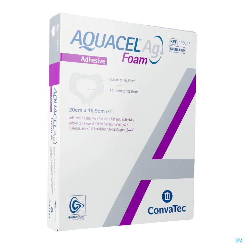 Aquacel ag foam adhesif sacral 5