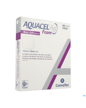 Aquacel ag foam non adhesif 15x15cm 5